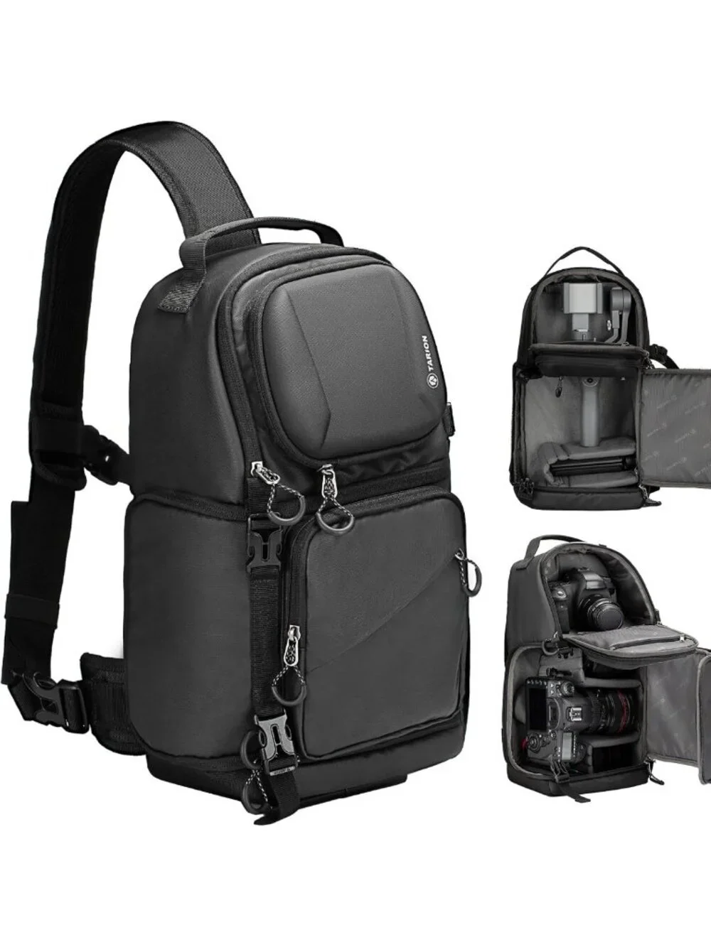 Compact Photography Sling Bag | Stylish Shoulder Bag for Camera Gear, Black